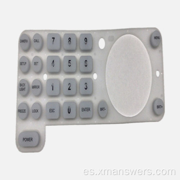 Teclado de membrana de caucho de silicona POS de goteo epoxi personalizado